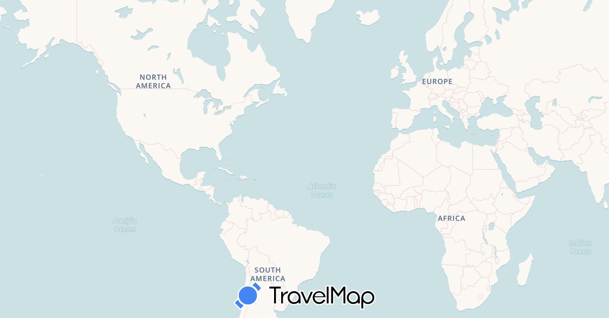 TravelMap itinerary: driving in Belgium, Brazil, Canada (Europe, North America, South America)